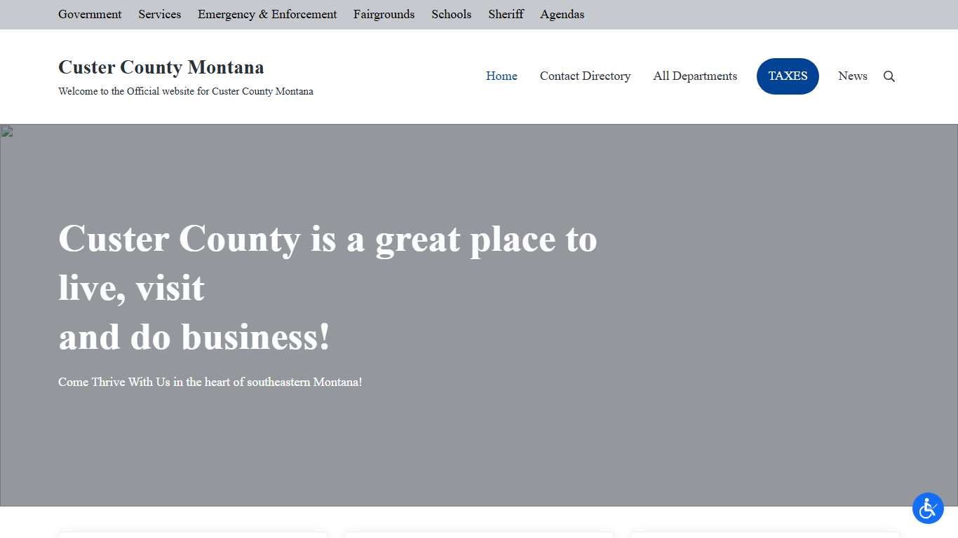 Custer County Montana – Welcome to the Official website for Custer County Montana